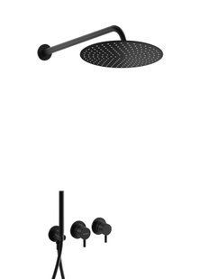 Душевая система KOHLMAN AXEL 25 BLACK + BOX скрытого монтажа