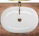 Умивальник (раковина) REA CLEO 61 WHITE GOLD EDGE накладний