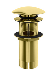 Донный клапан для раковины KOHLMAN KLIK-KLAK BRUSHED GOLD с переливом 00000002464
