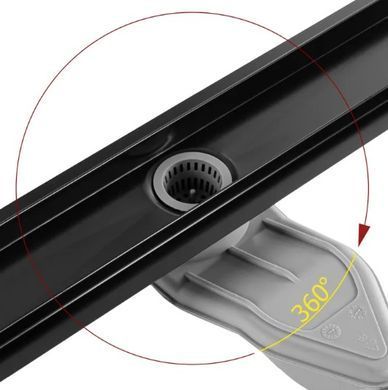 Трап для душа REA NEOX 60 SUPERFLOW BLACK 2в1 черный