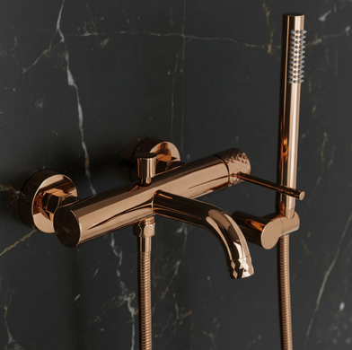 Смеситель для ванны REA LUNGO DIAMOND COPPER настенный