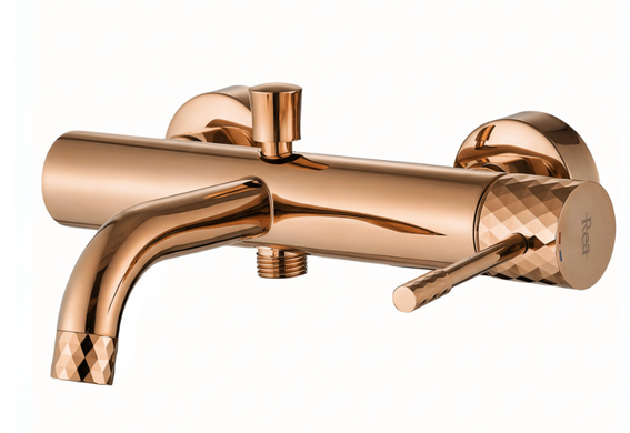 Смеситель для ванны REA LUNGO DIAMOND COPPER настенный