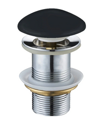 Донний клапан для раковини MEXEN KLIK-KLAK BLACK MATT без переливу з керамічною кришкою MEX-79910-85