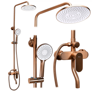Душовий гарнітур REA DROP BRUSHED COPPER з виливом