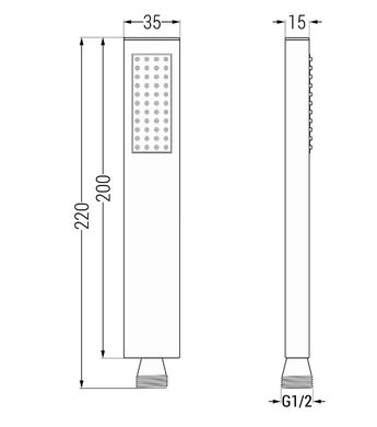 Душова система з термостатом MEXEN CUBE DR02 CHROME з виливом + BOX прихованого монтажу