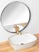 Умивальник (раковина) REA SOL WHITE GOLD EDGE накладний *