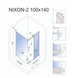 Душова кабіна REA NIXON 100х140 L CHROME