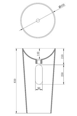 Умывальник (раковина) MEXEN ONYX-3 WHITE MATT напольный