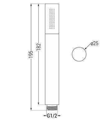 Душевая система с термостатом и изливом MEXEN KAI 25 DR70 CHROME + BOX скрытого монтажа