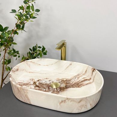 Умывальник (раковина) VBI VERONA 60 ONYX GLOSSY накладной