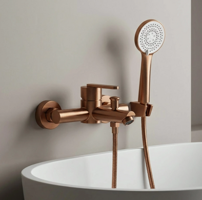 меситель для ванны REA ONTARIO BRUSHED COPPER с изливом