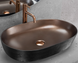 Умивальник (раковина) REA CLEO 61 BLACK BRUSHED COPPER накладний