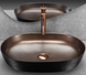 Умивальник (раковина) REA CLEO 61 BLACK BRUSHED COPPER накладний