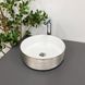 Умывальник (раковина) VBI PRATO BRUSH SILVER WHITE накладной