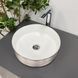 Умывальник (раковина) VBI PRATO BRUSH SILVER WHITE накладной