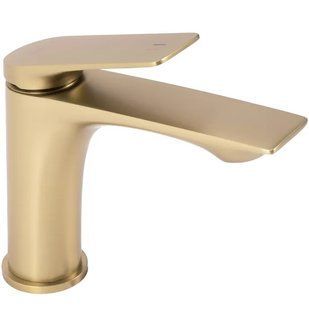 Змішувач для раковини (умивальника) REA AVALON BRUSHED GOLD низький