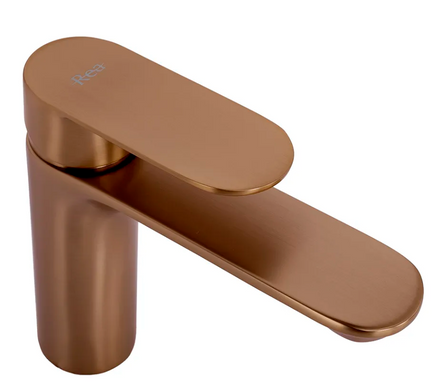 Смеситель для раковины (умывальника) REA DROP BRUSHED COPPER низкий