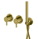Смеситель для ванны KOHLMAN AXEL BRUSHED GOLD + BOX скрытого монтажа