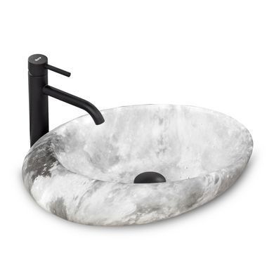 Умивальник (раковина) REA ROXY C STONE GREY MATT сірий накладний