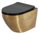 Подвесной унитаз REA CARLO TORNADO BRUSHED GOLD BLACK