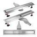 Трап для душу REA NEOX 80 SUPERFLOW BRUSHED STEEL 2в1 сталь