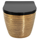 Подвесной унитаз REA CARLO TORNADO BRUSHED GOLD BLACK