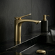 Смеситель для раковины REA VISION BRUSHED GOLD низкий
