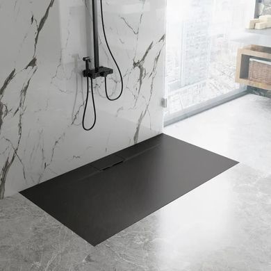 Душевой поддон REA BAZALT 80x100 LONG BLACK