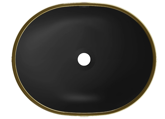 Умывальник (раковина) MEXEN VIKI 48 BLACK GOLD EDGE накладной