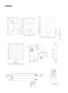 Душова система CORSAN PLOMERIA CHROMЕ + BOX прихованого монтажу