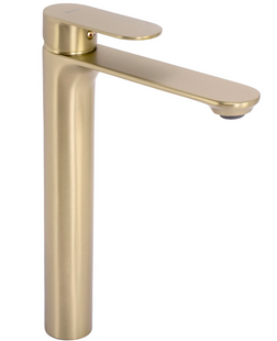 Змішувач для раковини (умивальника) REA DROP BRUSHED GOLD високий