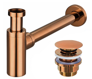 Сифон для раковины REA COPPER + CLICK-CLACK универсальный REA-A5697