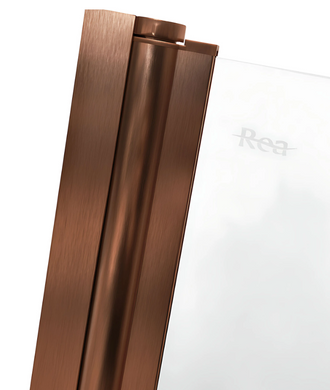 Шторка для ванны REA AGAT-2 80 BRUSHED COPPER складная
