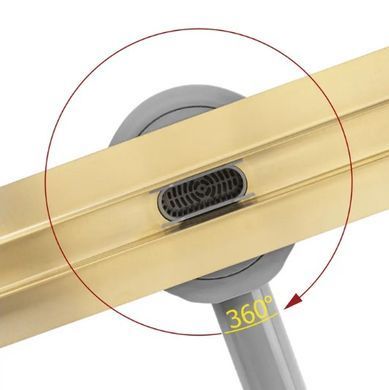 Трап для душа REA NEOX 90 SLIM PRO BRUSHED GOLD матовое золото