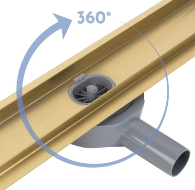 Трап для душа REA NEOX 100 PRO GOLD 2в1 золотой
