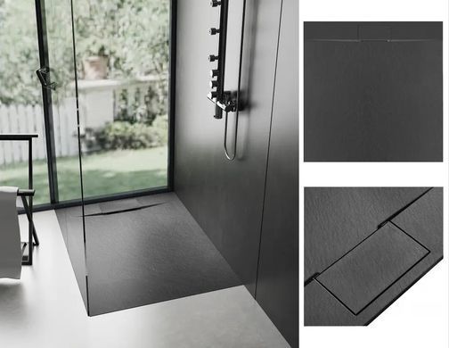Душовий піддон REA BAZALT 90x90 BLACK