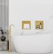Встраиваемая полка REA 30X30 BRUSHED GOLD с ободком
